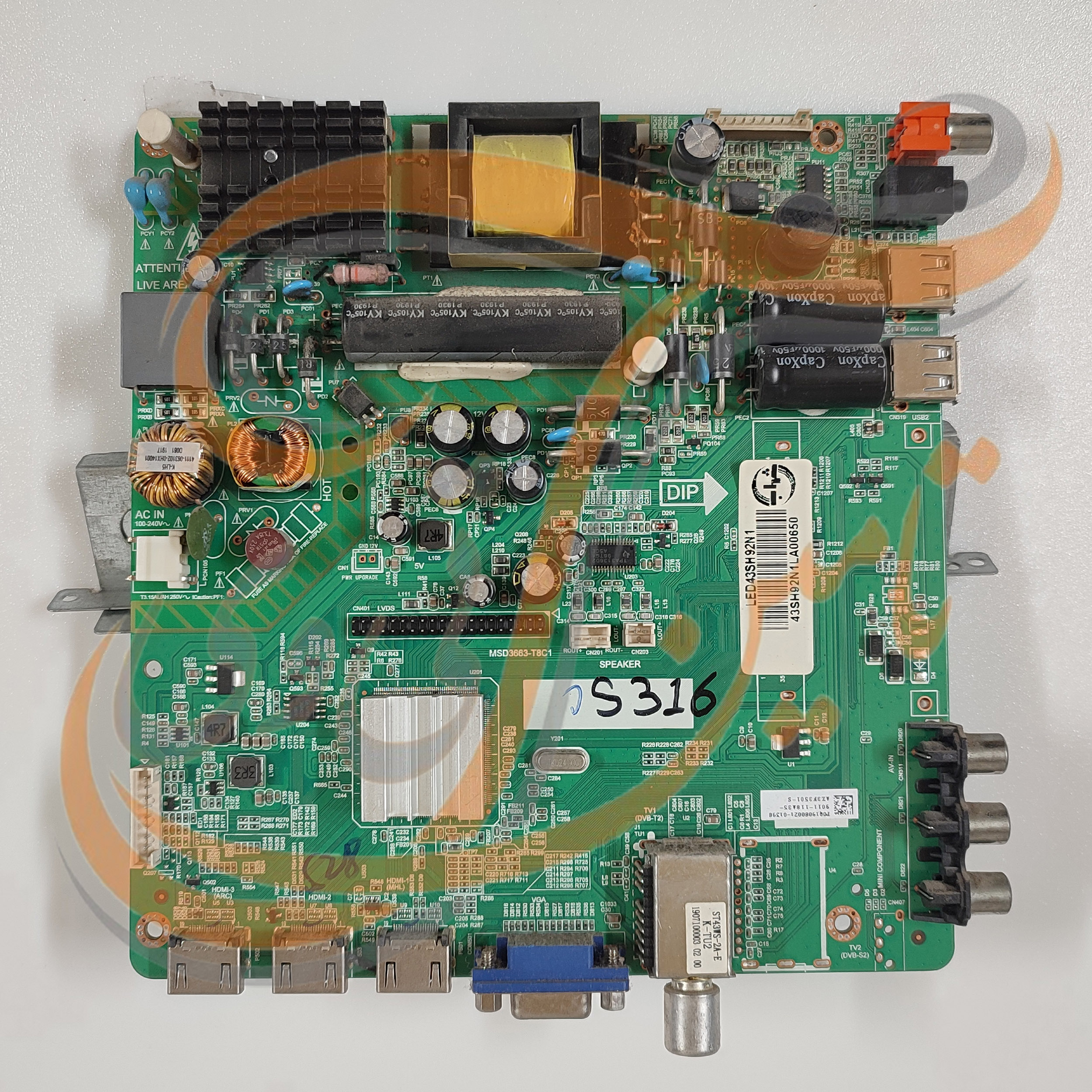 برد مین شهاب LED43SH92N1